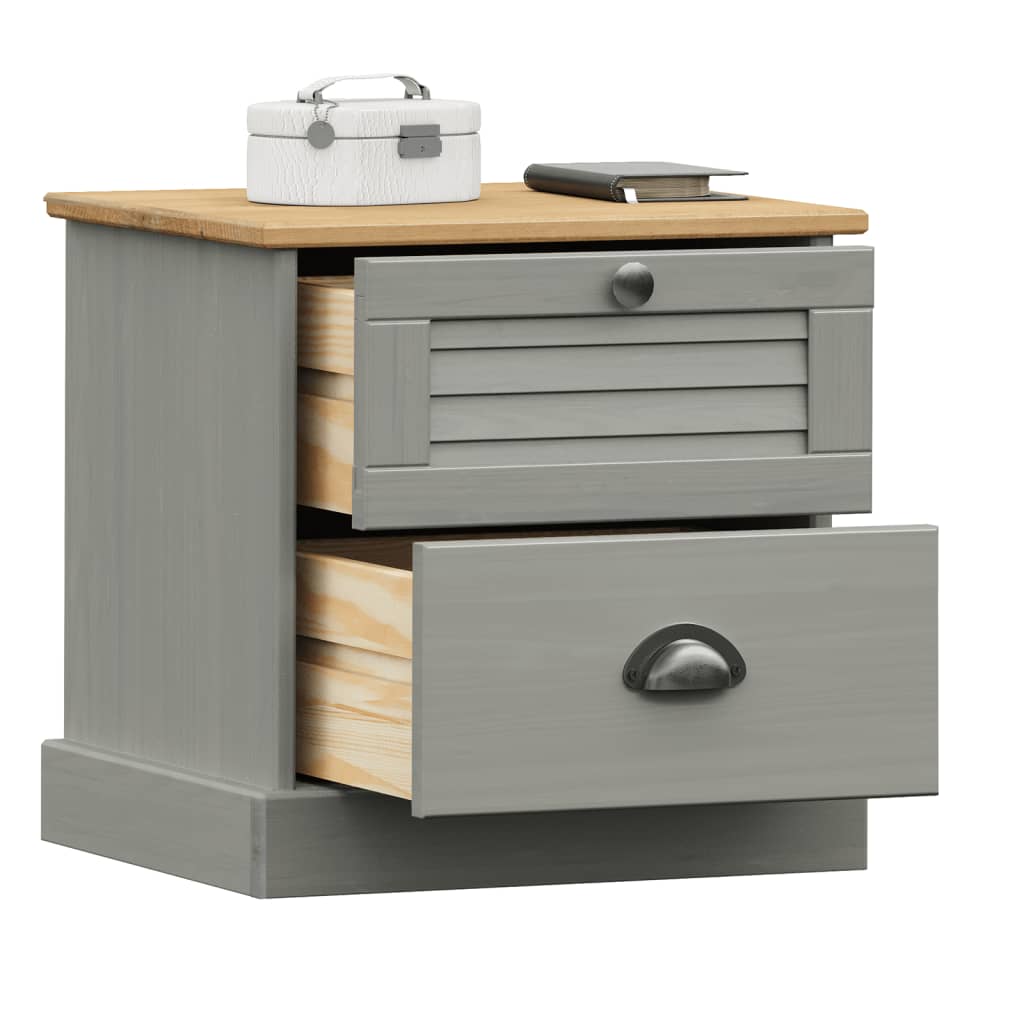 vidaXL VIGO Bedside cabinet 42x35x42 cm solid pine wood