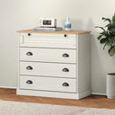 vidaXL Chest of Drawers VIGO 80x40x76 cm Solid Pinewood