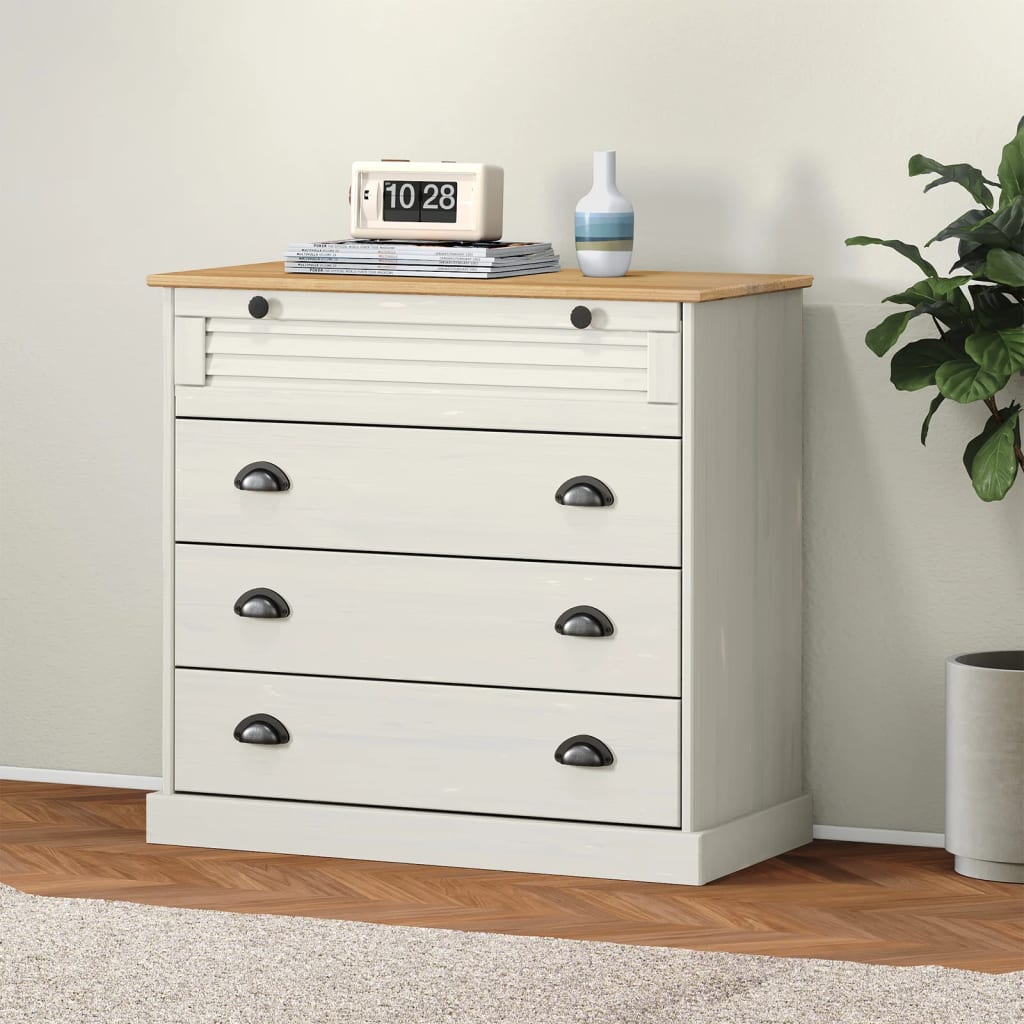 vidaXL Chest of Drawers VIGO 80x40x76 cm Solid Pinewood