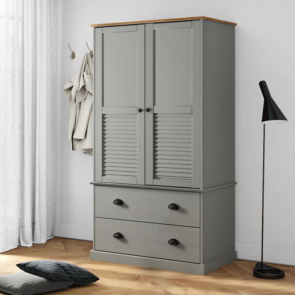 vidaXL Kledingkast VIGO 90x55x170 cm massief grenenhout