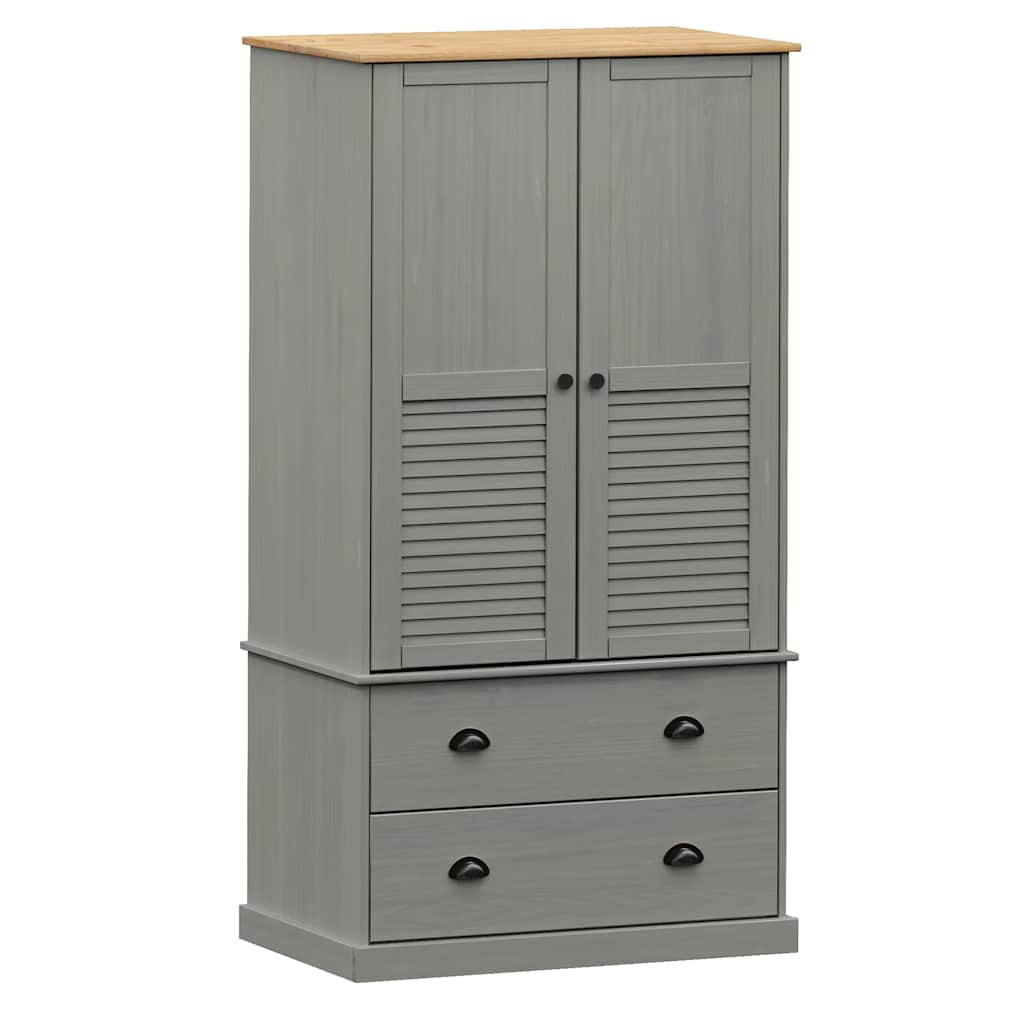 vidaXL Kledingkast VIGO 90x55x170 cm massief grenenhout