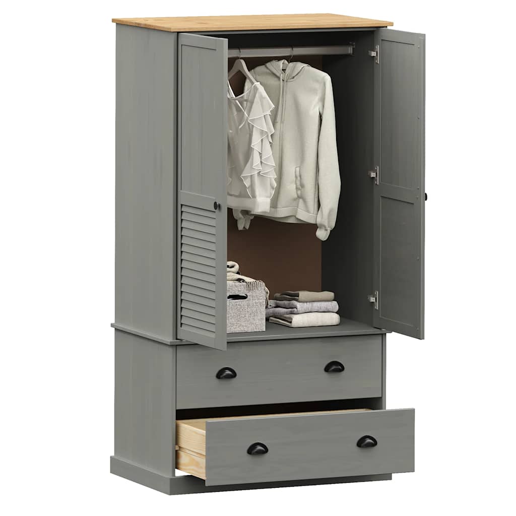vidaXL Kledingkast VIGO 90x55x170 cm massief grenenhout