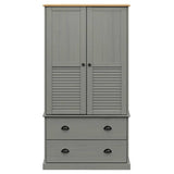 vidaXL Kledingkast VIGO 90x55x170 cm massief grenenhout