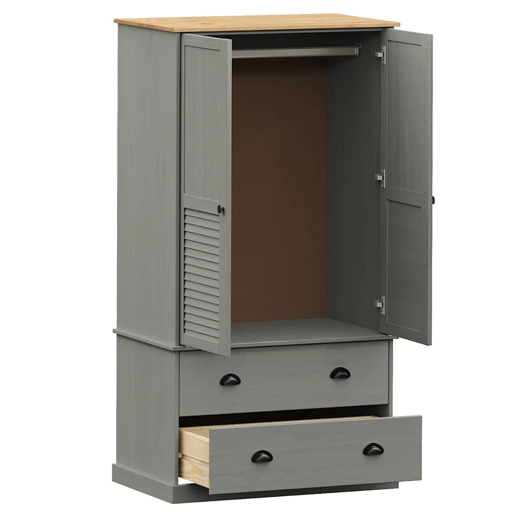vidaXL Kledingkast VIGO 90x55x170 cm massief grenenhout
