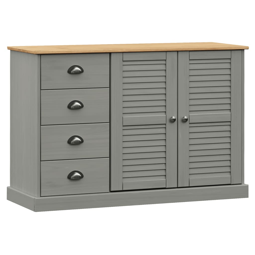 vidaXL Dressoir met lades VIGO 113x40x75 cm massief grenenhout