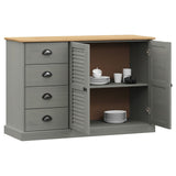 vidaXL Dressoir met lades VIGO 113x40x75 cm massief grenenhout
