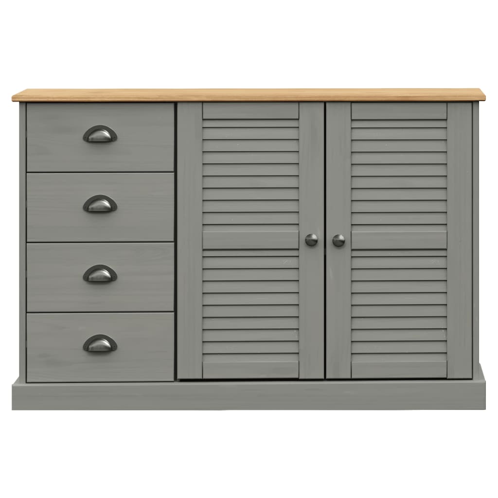 vidaXL Dressoir met lades VIGO 113x40x75 cm massief grenenhout