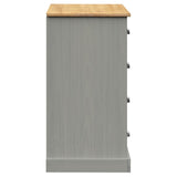 vidaXL Dressoir met lades VIGO 113x40x75 cm massief grenenhout