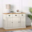 vidaXL Dressoir met lades VIGO 113x40x75 cm massief grenenhout