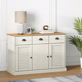 vidaXL Dressoir met lades VIGO 113x40x75 cm massief grenenhout