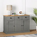 vidaXL Dressoir met lades VIGO 113x40x75 cm massief grenenhout