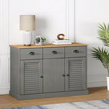 vidaXL Dressoir met lades VIGO 113x40x75 cm massief grenenhout