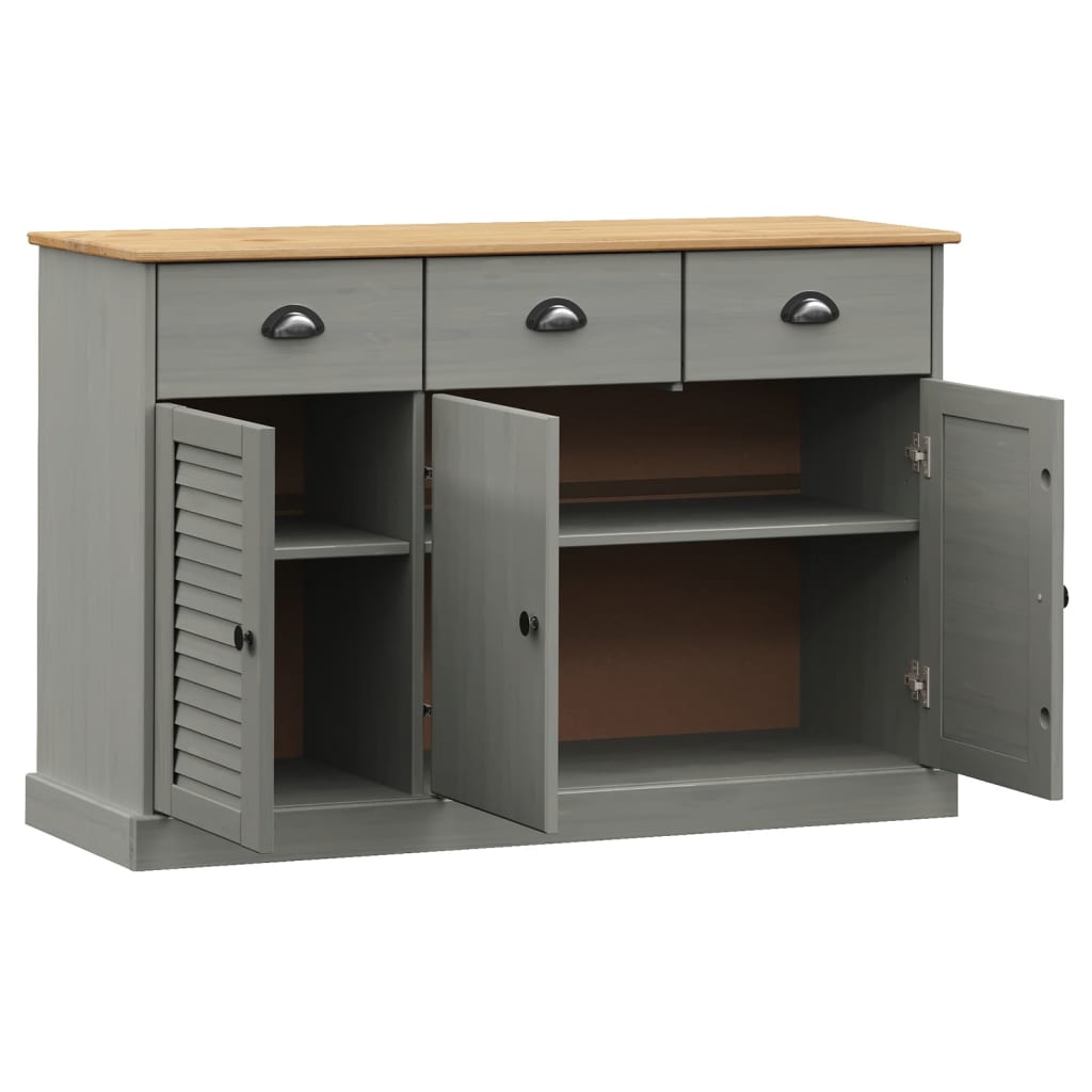 vidaXL Dressoir met lades VIGO 113x40x75 cm massief grenenhout