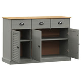 vidaXL Dressoir met lades VIGO 113x40x75 cm massief grenenhout