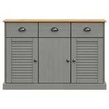vidaXL Dressoir met lades VIGO 113x40x75 cm massief grenenhout