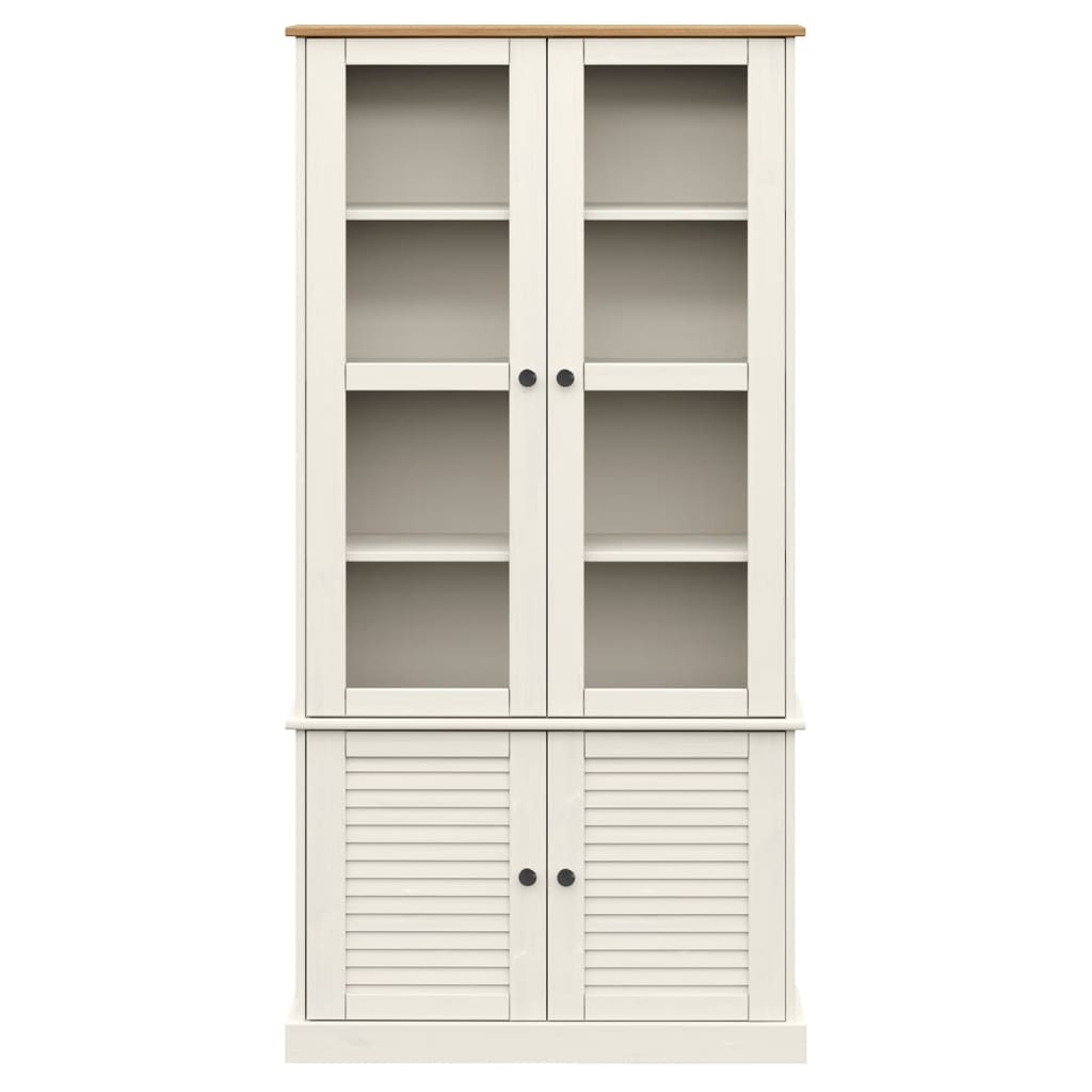 vidaXL Vitrinekast VIGO 85x35x170 cm massief grenenhout