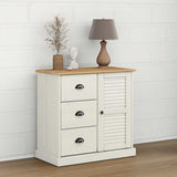 vidaXL Dressoir met lades VIGO 78x40x75 cm massief grenenhout