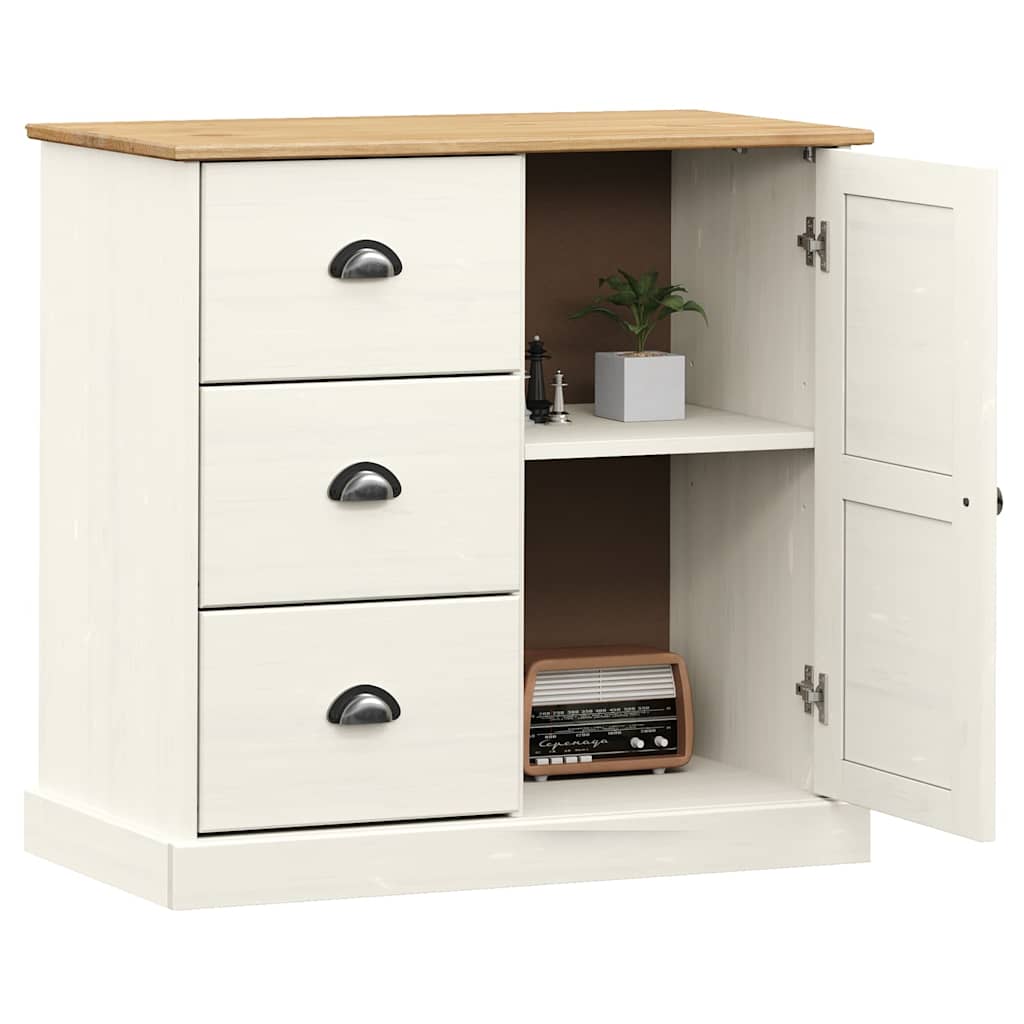 vidaXL Dressoir met lades VIGO 78x40x75 cm massief grenenhout