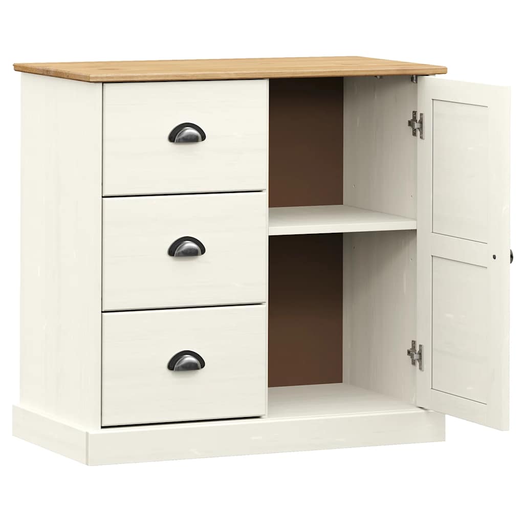 vidaXL Dressoir met lades VIGO 78x40x75 cm massief grenenhout