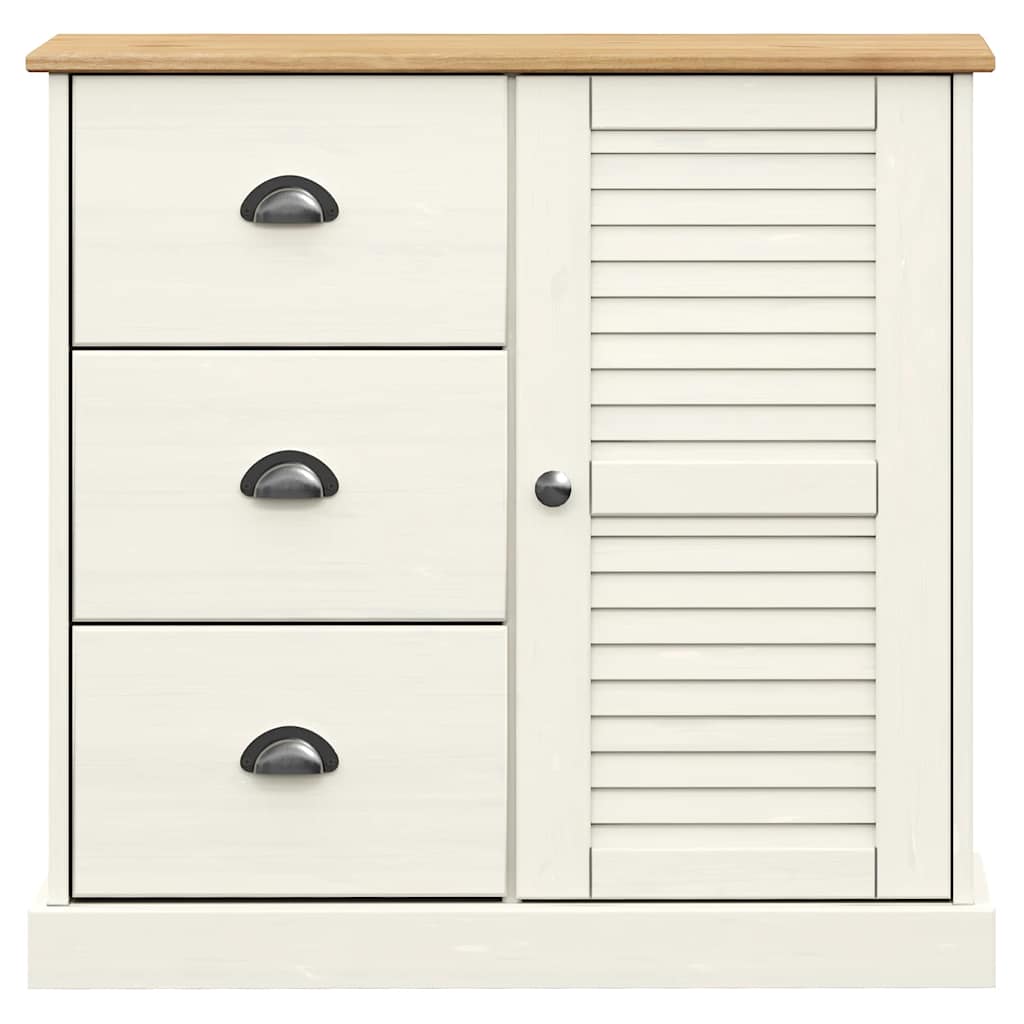vidaXL Dressoir met lades VIGO 78x40x75 cm massief grenenhout