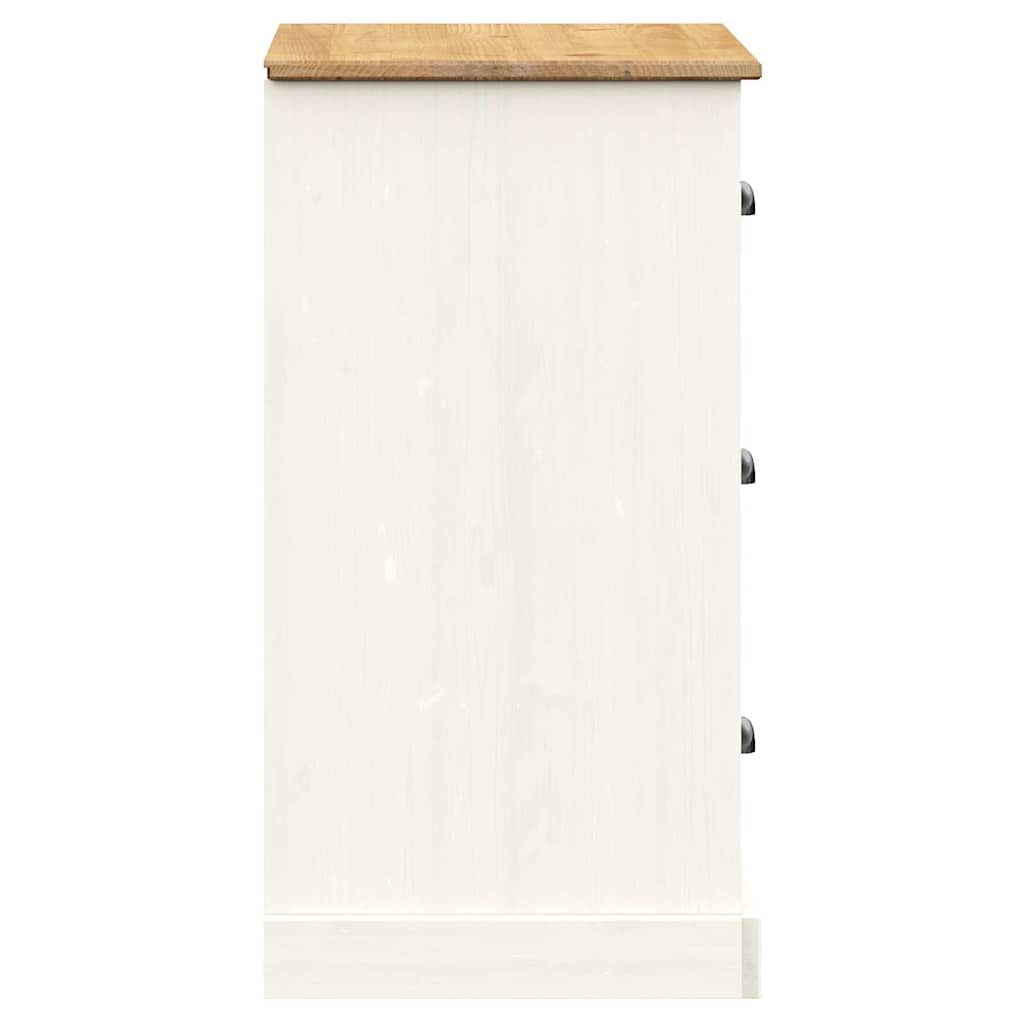 vidaXL Dressoir met lades VIGO 78x40x75 cm massief grenenhout