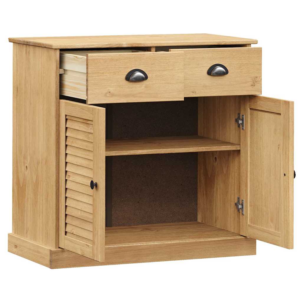 vidaXL Dressoir met lades VIGO 78x40x75 cm massief grenenhout