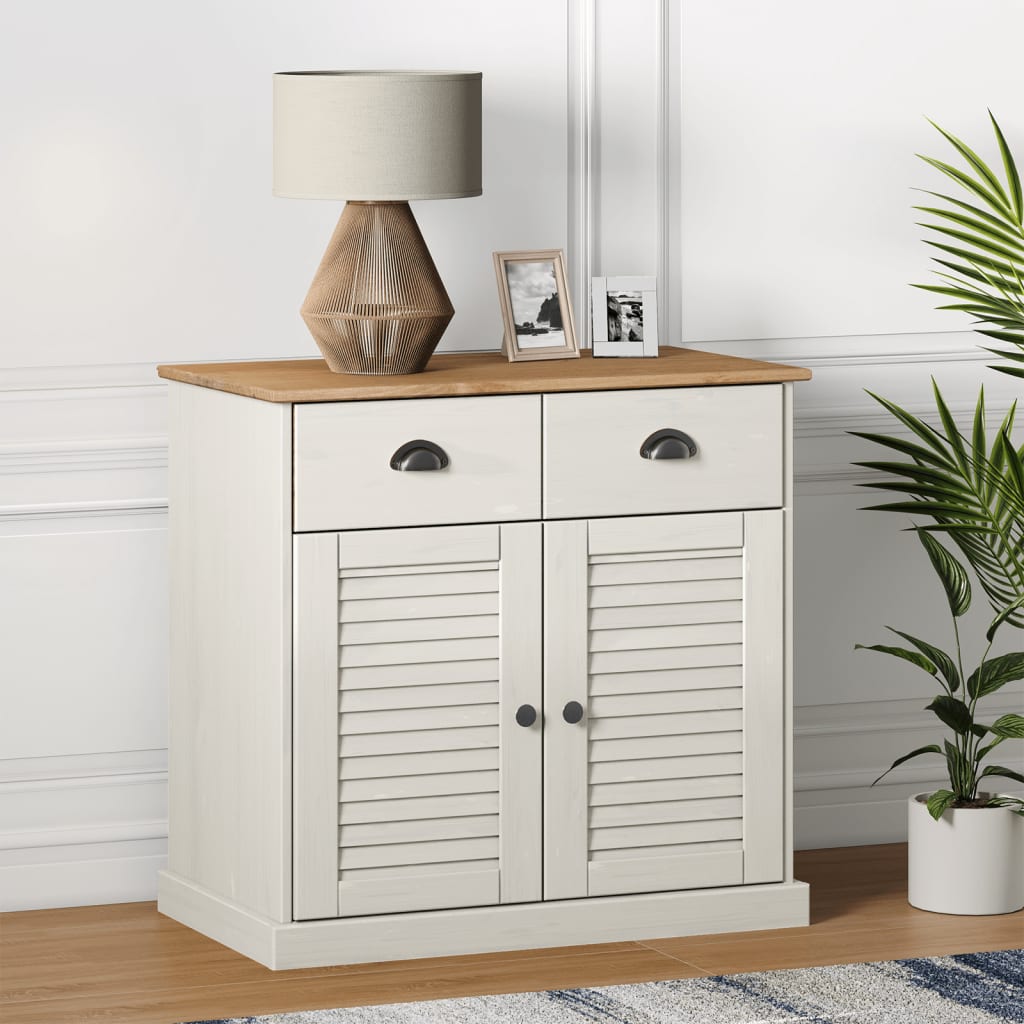 vidaXL Dressoir met lades VIGO 78x40x75 cm massief grenenhout