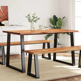 vidaXL Eettafel met natuurlijke rand 110x70x75 cm massief acaciahout