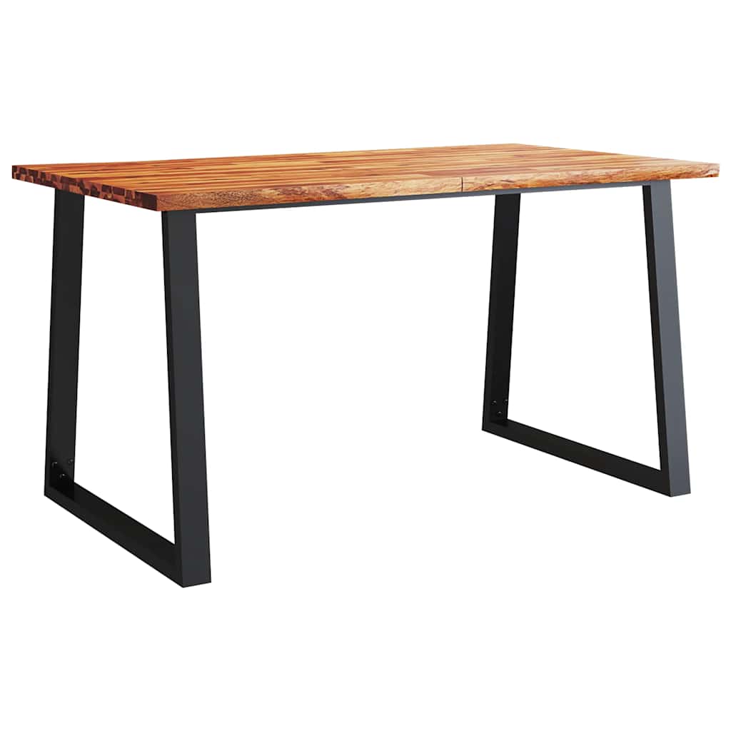 vidaXL Eettafel met natuurlijke rand 110x70x75 cm massief acaciahout