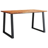 vidaXL Eettafel met natuurlijke rand 110x70x75 cm massief acaciahout