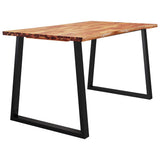vidaXL Eettafel met natuurlijke rand 110x70x75 cm massief acaciahout