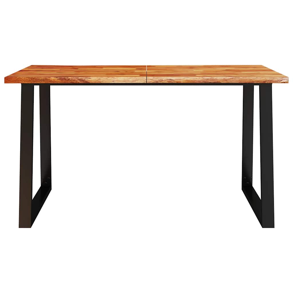 vidaXL Eettafel met natuurlijke rand 110x70x75 cm massief acaciahout