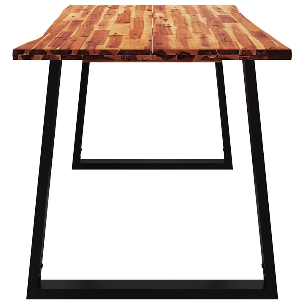 vidaXL Eettafel met natuurlijke rand 110x70x75 cm massief acaciahout