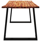 vidaXL Eettafel met natuurlijke rand 110x70x75 cm massief acaciahout