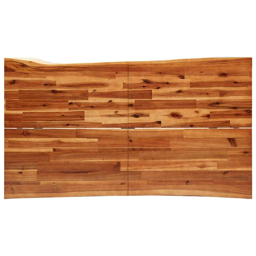 vidaXL Eettafel met natuurlijke rand 110x70x75 cm massief acaciahout
