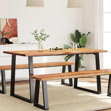 vidaXL Eettafel met natuurlijke rand 110x70x75 cm massief acaciahout