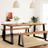 vidaXL Eettafel met natuurlijke rand 110x70x75 cm massief acaciahout
