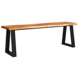 vidaXL Bankje met natuurlijke rand 110 cm massief acaciahout