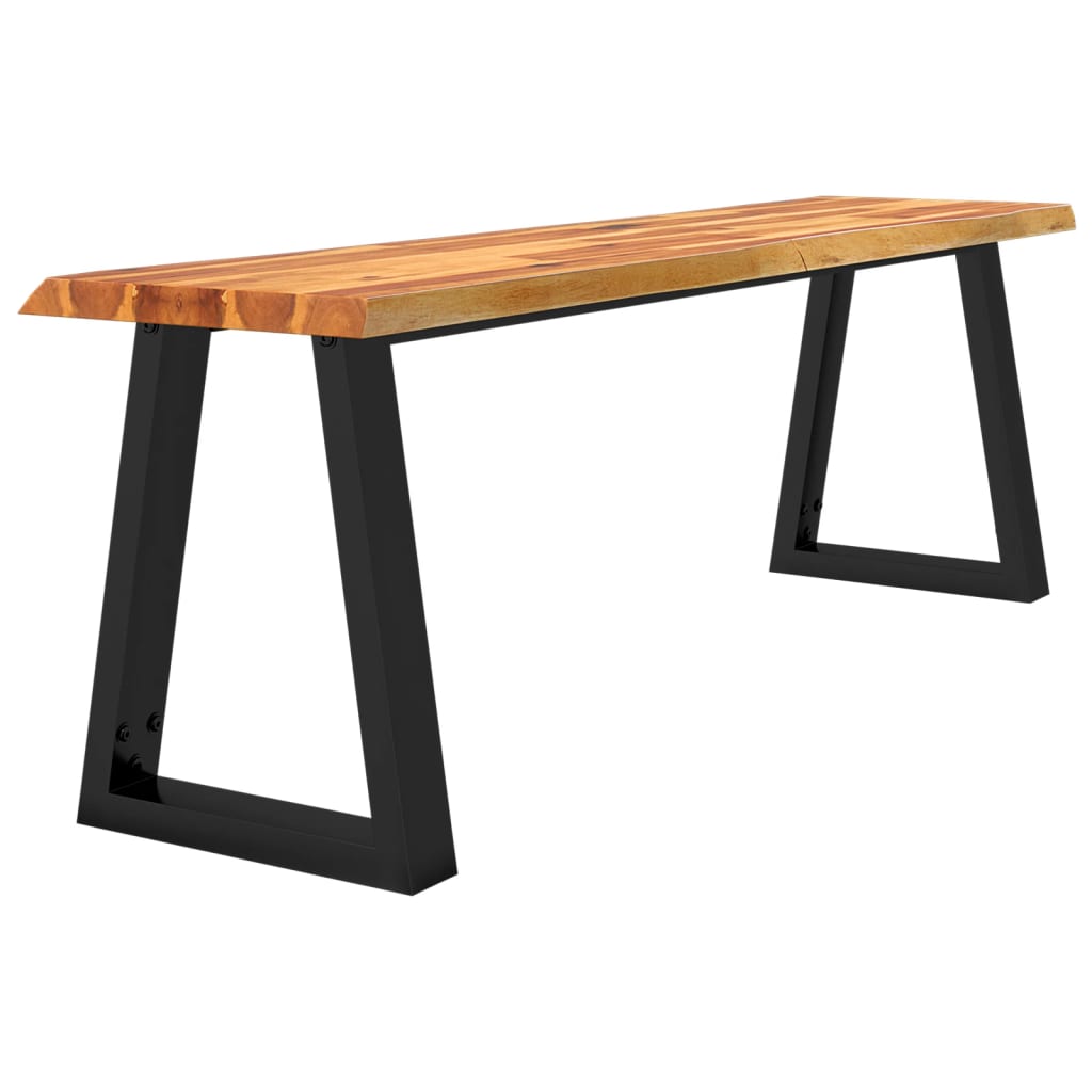 vidaXL Bankje met natuurlijke rand 110 cm massief acaciahout