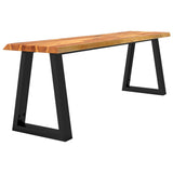 vidaXL Bankje met natuurlijke rand 110 cm massief acaciahout