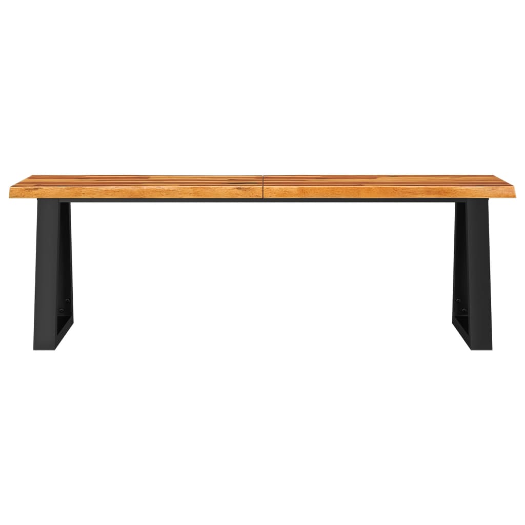 vidaXL Bankje met natuurlijke rand 110 cm massief acaciahout
