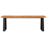 vidaXL Bankje met natuurlijke rand 110 cm massief acaciahout