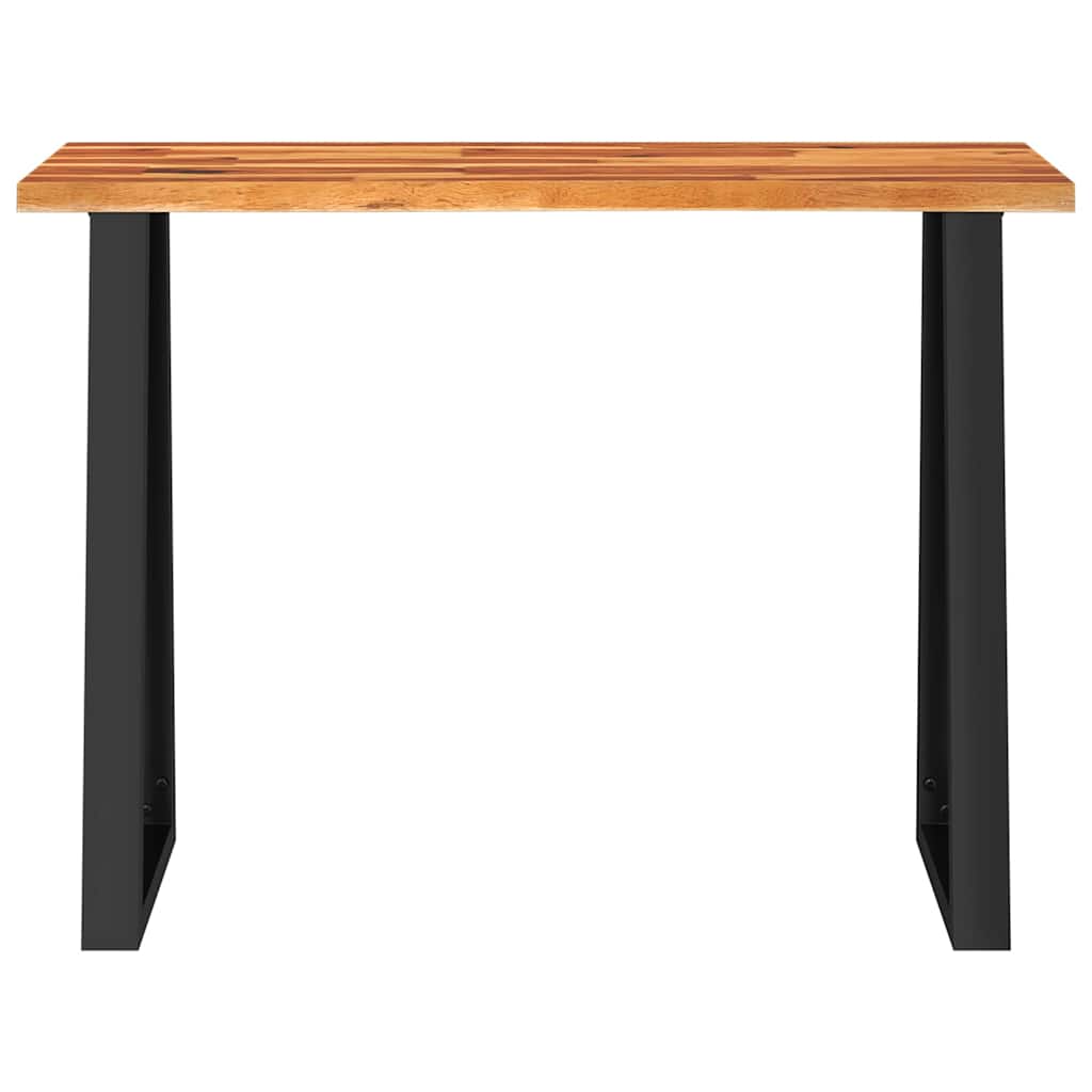 vidaXL Wandtafel met natuurlijke rand 110x35x80 cm massief acaciahout