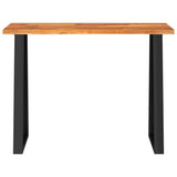 vidaXL Wandtafel met natuurlijke rand 110x35x80 cm massief acaciahout