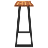 vidaXL Wandtafel met natuurlijke rand 110x35x80 cm massief acaciahout
