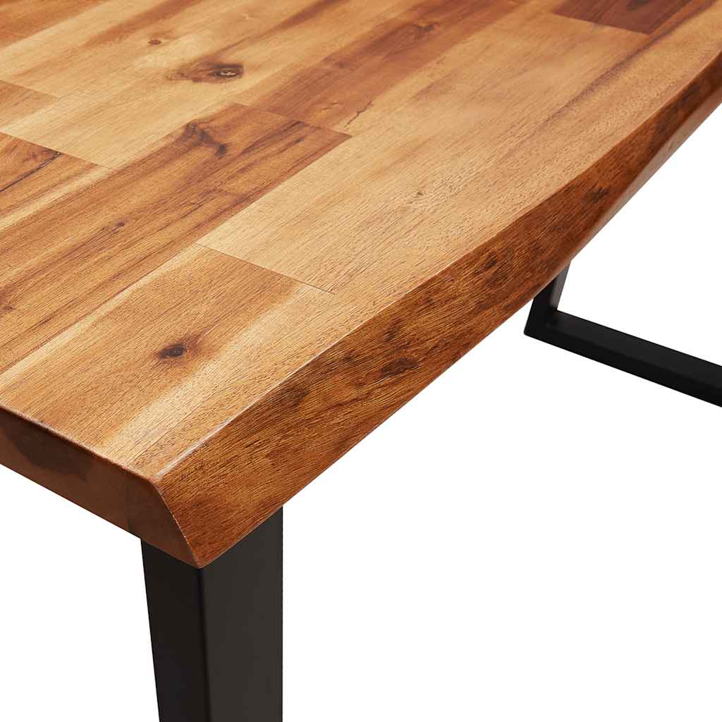 vidaXL Wandtafel met natuurlijke rand 110x35x80 cm massief acaciahout
