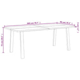 vidaXL Eettafel 150x90x75 cm massief acaciahout