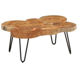 vidaXL Table de salon avec 6 perches 35 cm massif acaciahout