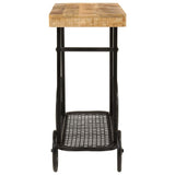 vidaXL Wandtafel 112x36x76 cm massief mangohout en ijzer
