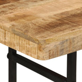 vidaXL Wandtafel 112x36x76 cm massief mangohout en ijzer